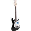 chitarra elettrica fender squier bullet strat rw elettrica con tremolo tastiera in palissandro, doppia spalla mancante, 21 tasti, 3 pickup single coil, selettore a 5 posizioni, battipenna bianco  black (506)